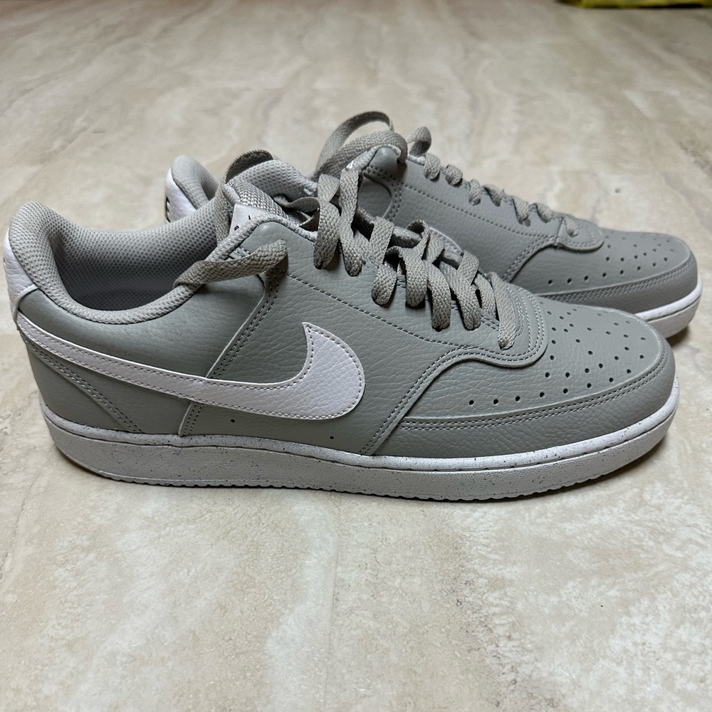 NWT NIKE Court Vision Low Next Nature 'Grey Fog White' Men’s Size 10